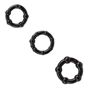 Set of 3 Beaded Cock Rings