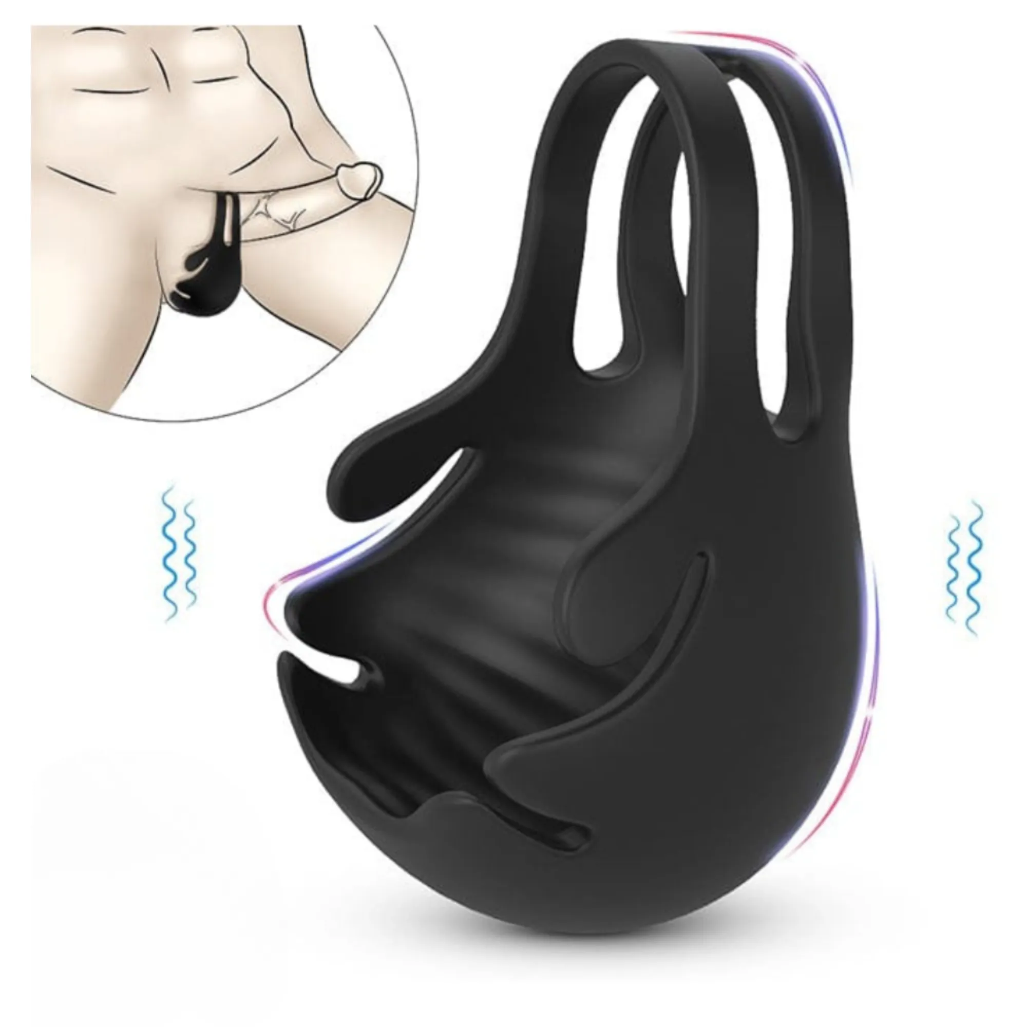 Sila Cock Ring & Vibrating Ball Sack Massager - From Quick Finishes To Lasting Longer!