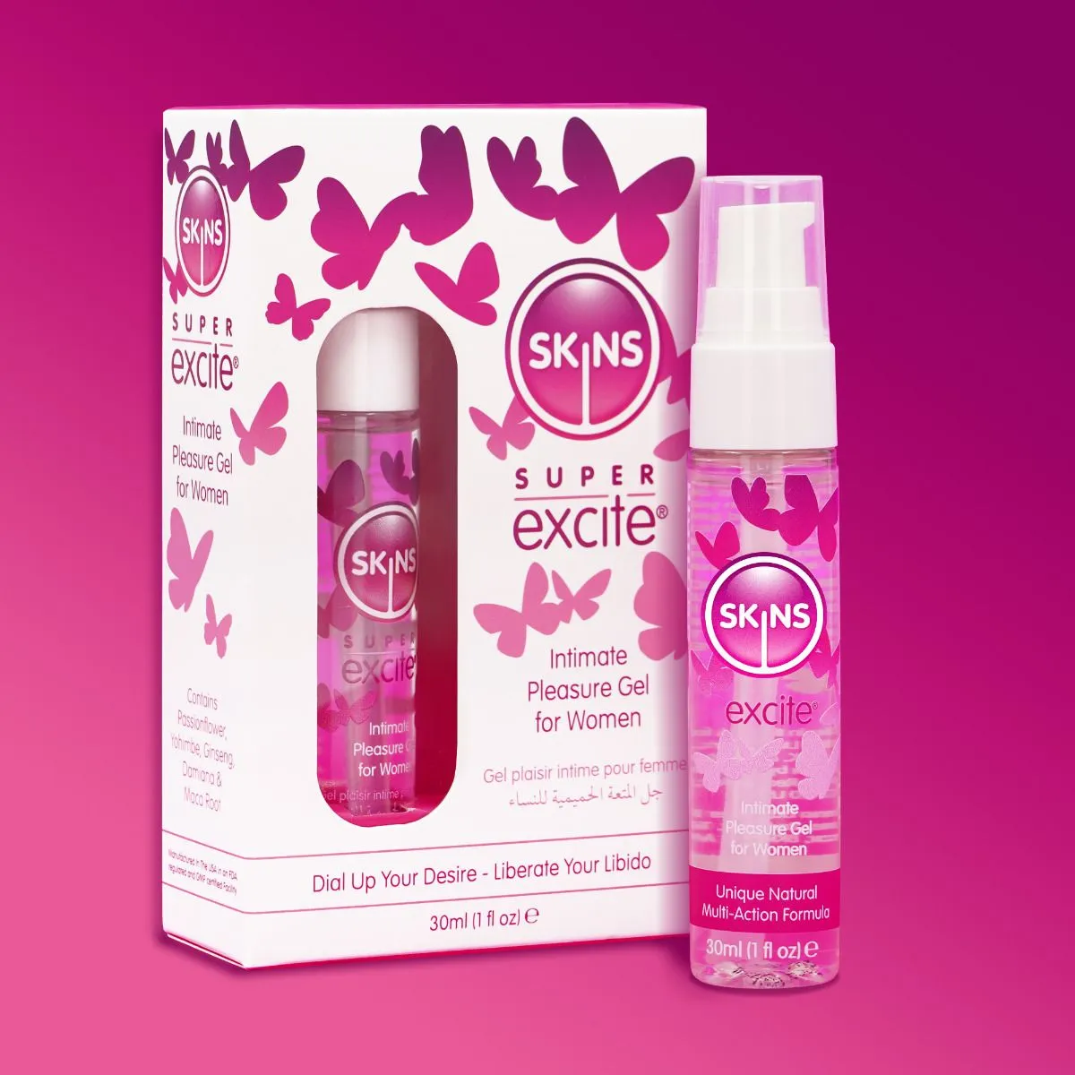 Skins Super Excite Clitoral Stimulation Gel 1 Fl oz (30ml)