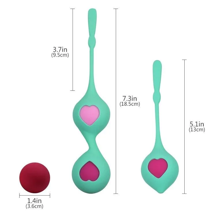 SORA Combination Duo Tone Kegel Ball and Pleasure Ball Exerciser Set
