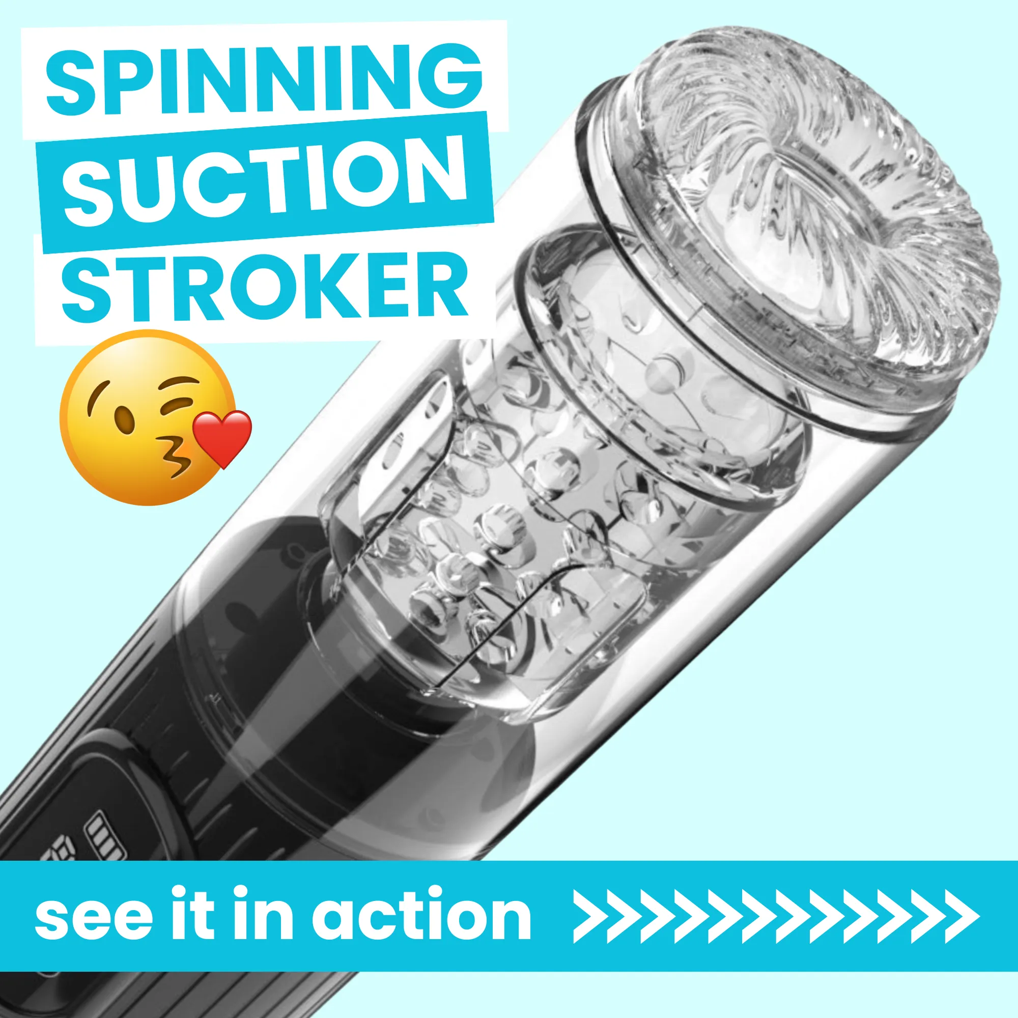 Spinning Suction Stroker - Thrusting & Rotating Male Masturbator
