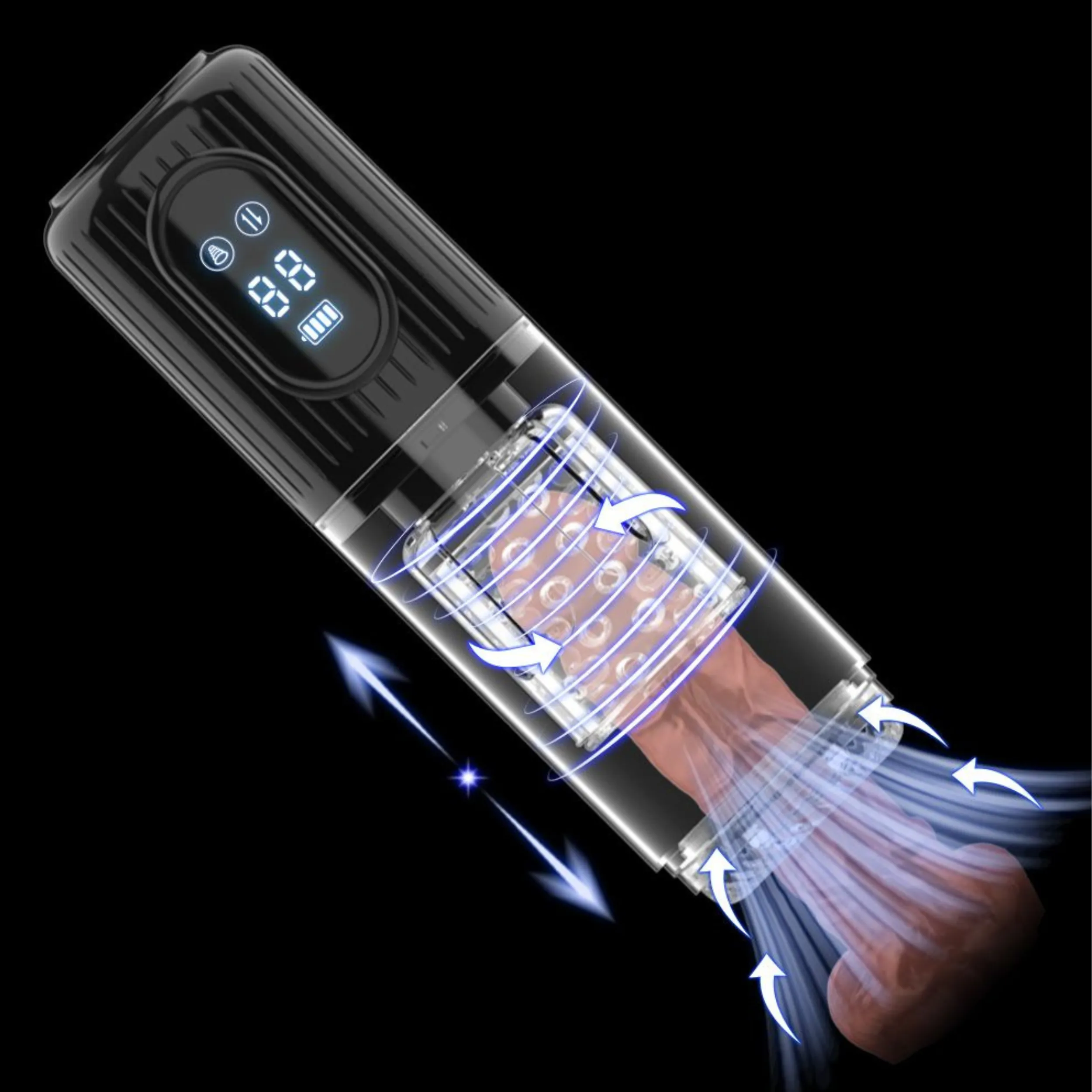 Spinning Suction Stroker - Thrusting & Rotating Male Masturbator