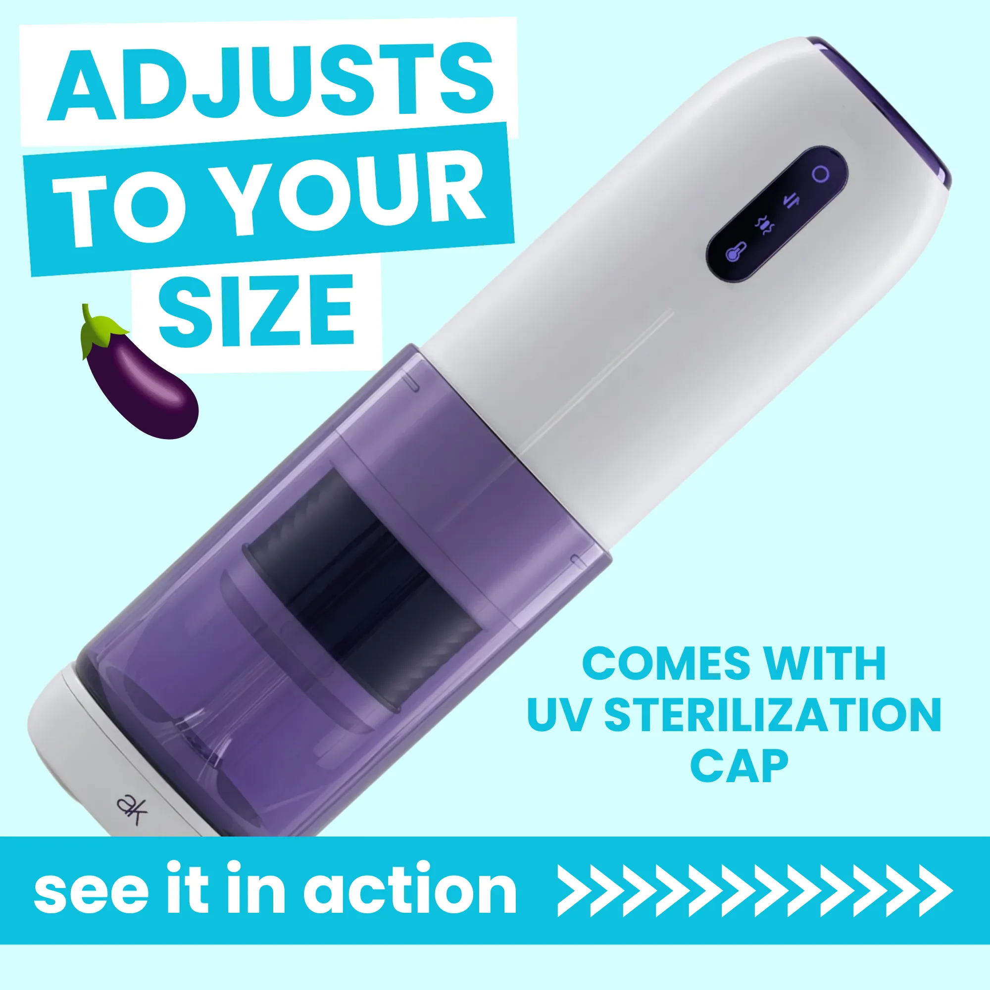 Super Series Adjustable Length Masturbator - Thrusting. Warming & Vibrating