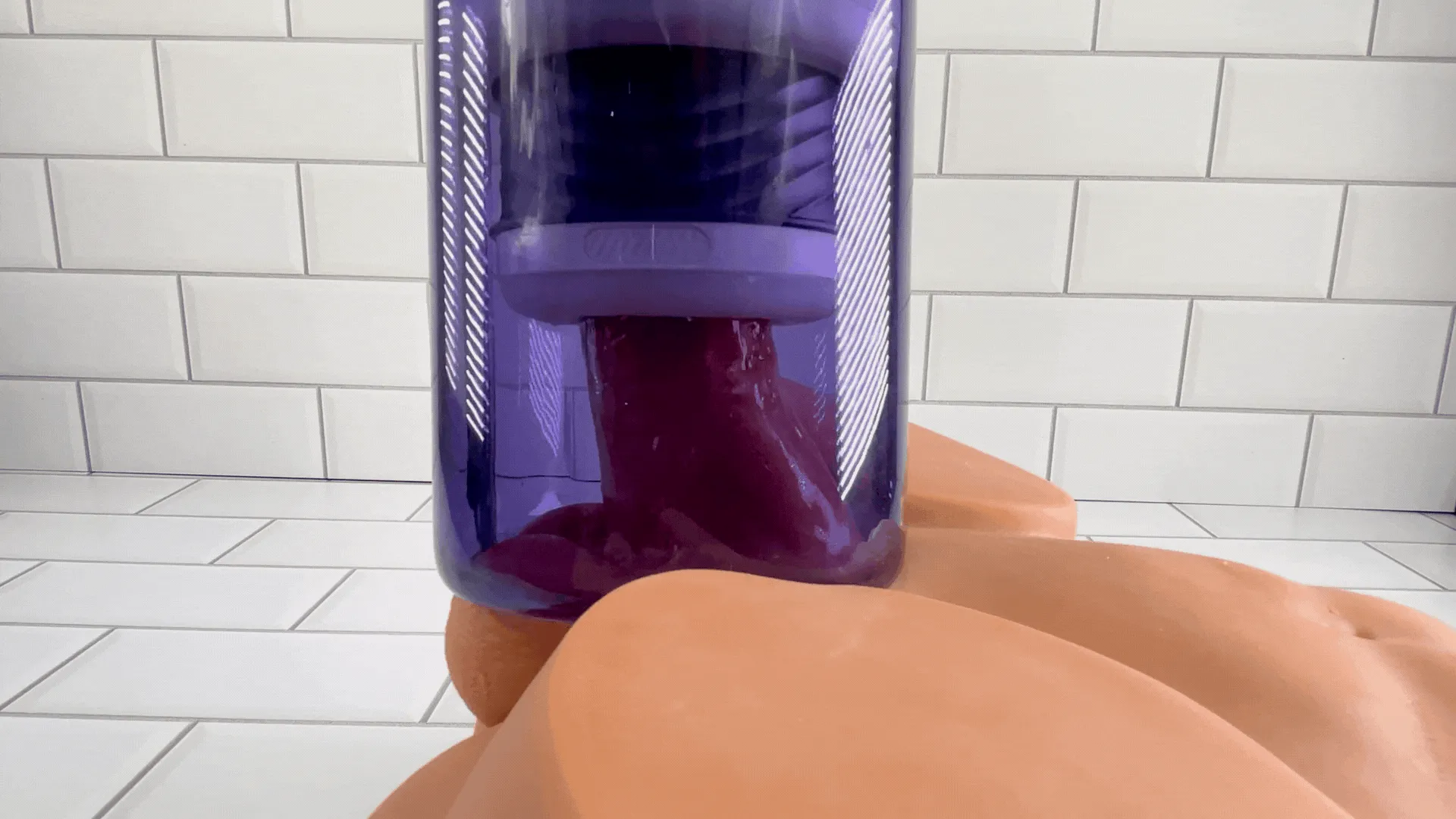 Super Series Adjustable Length Masturbator - Thrusting. Warming & Vibrating