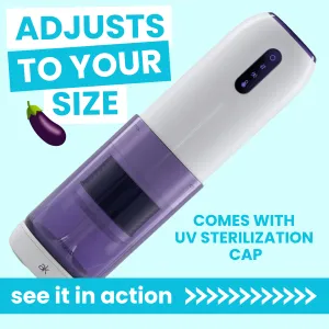 Super Series Adjustable Length Masturbator - Thrusting. Warming & Vibrating