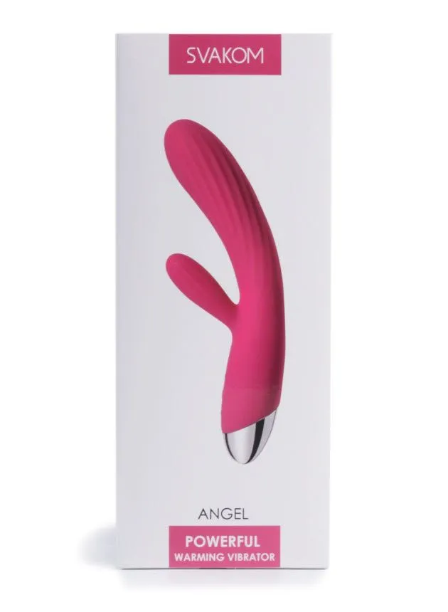 SVAKOM Angel Flexible Plum Red Warming Rabbit Vibrator