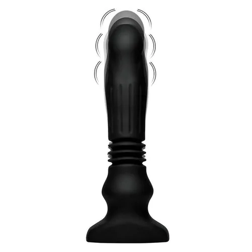 Swelling & Thrusting Silicone Butt Plug with Remote Control