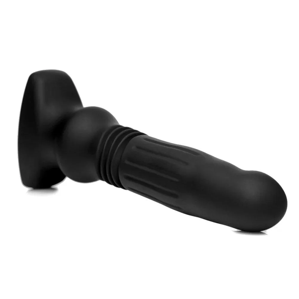 Swelling & Thrusting Silicone Butt Plug with Remote Control