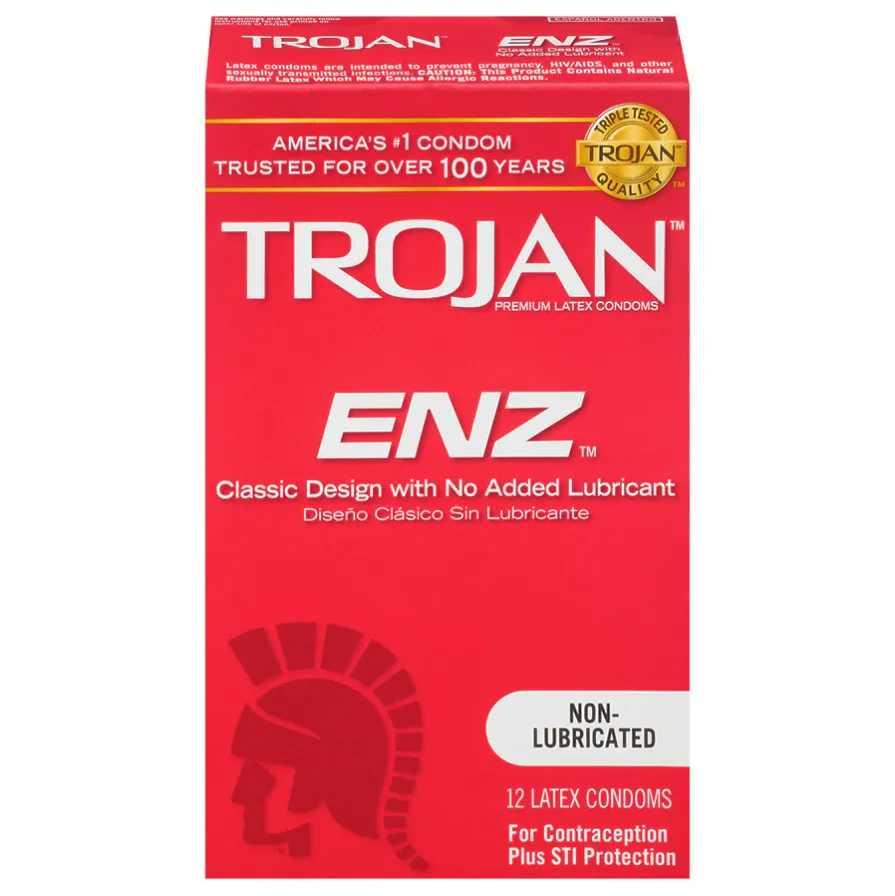 Trojan ENZ Non-Lubricated Latex Condoms