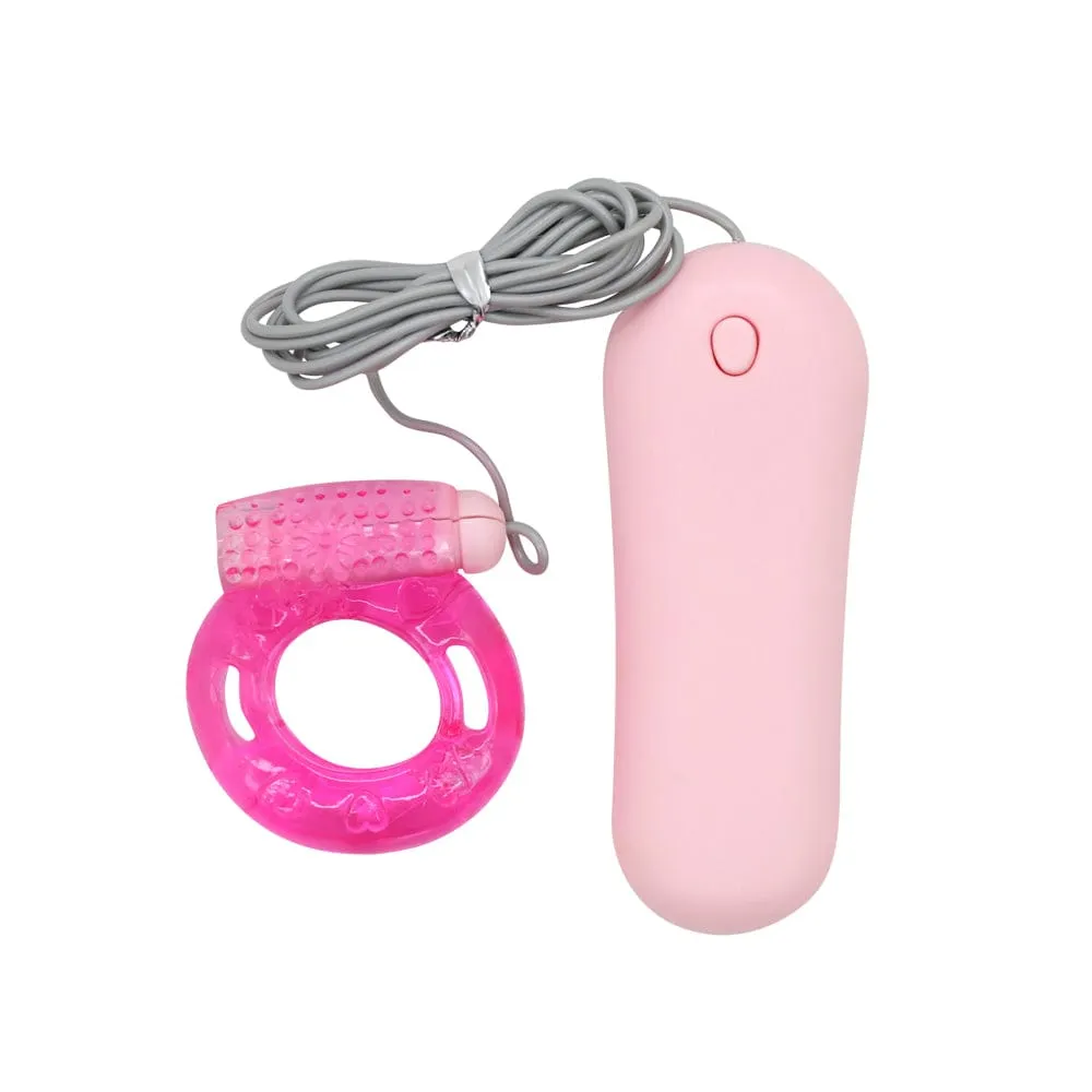 Vibrating Jelly Cock Ring w/ Controller