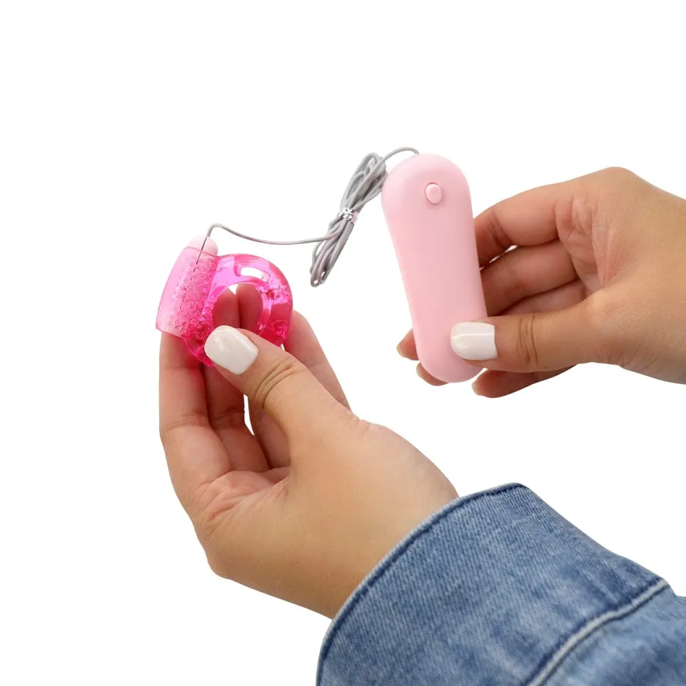 Vibrating Jelly Cock Ring w/ Controller