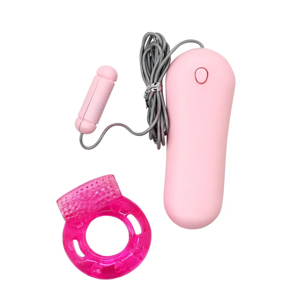 Vibrating Jelly Cock Ring w/ Controller