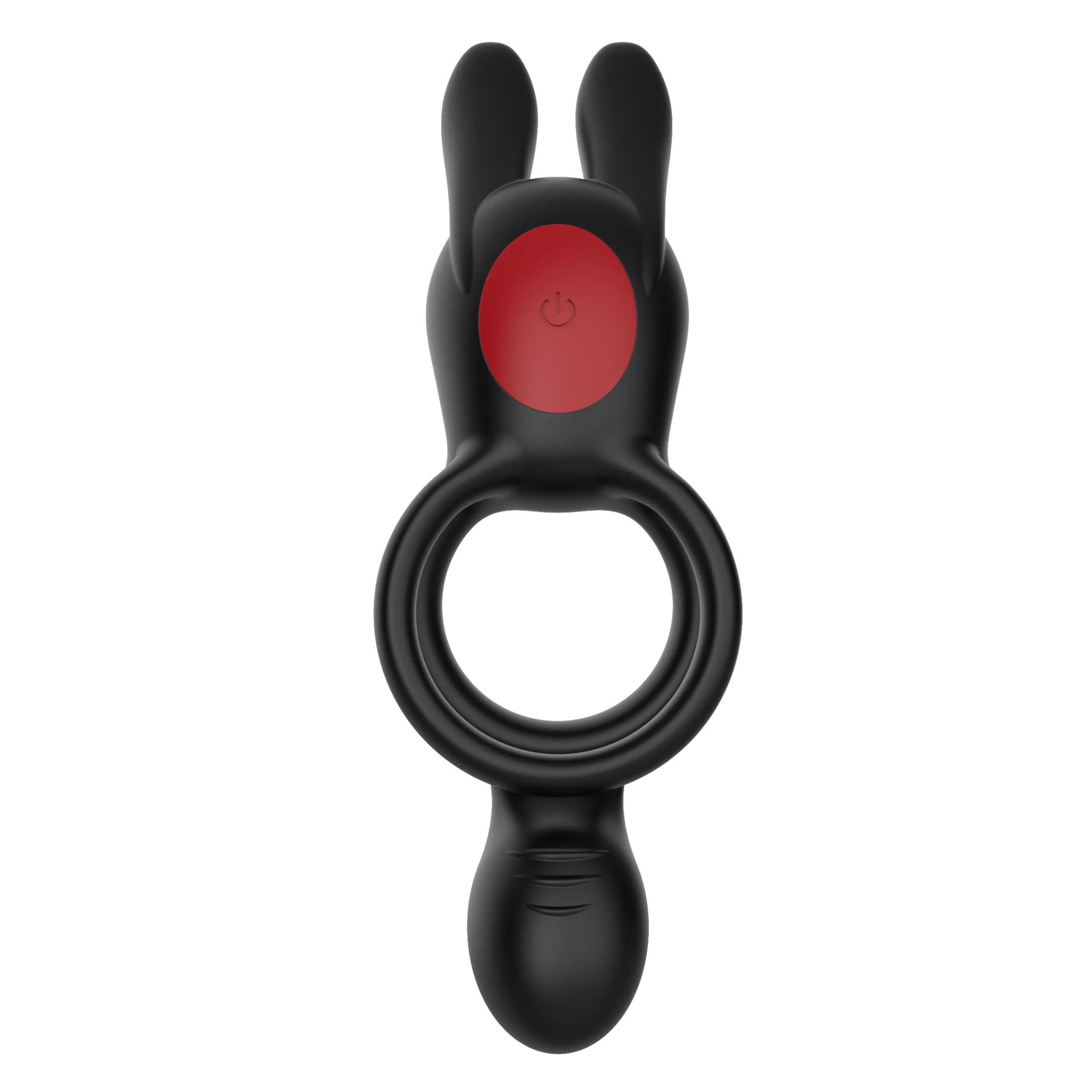 Vibrating Silicone Bunny Dual C-Ring - Penis. Clit. and Scrotum Vibes!