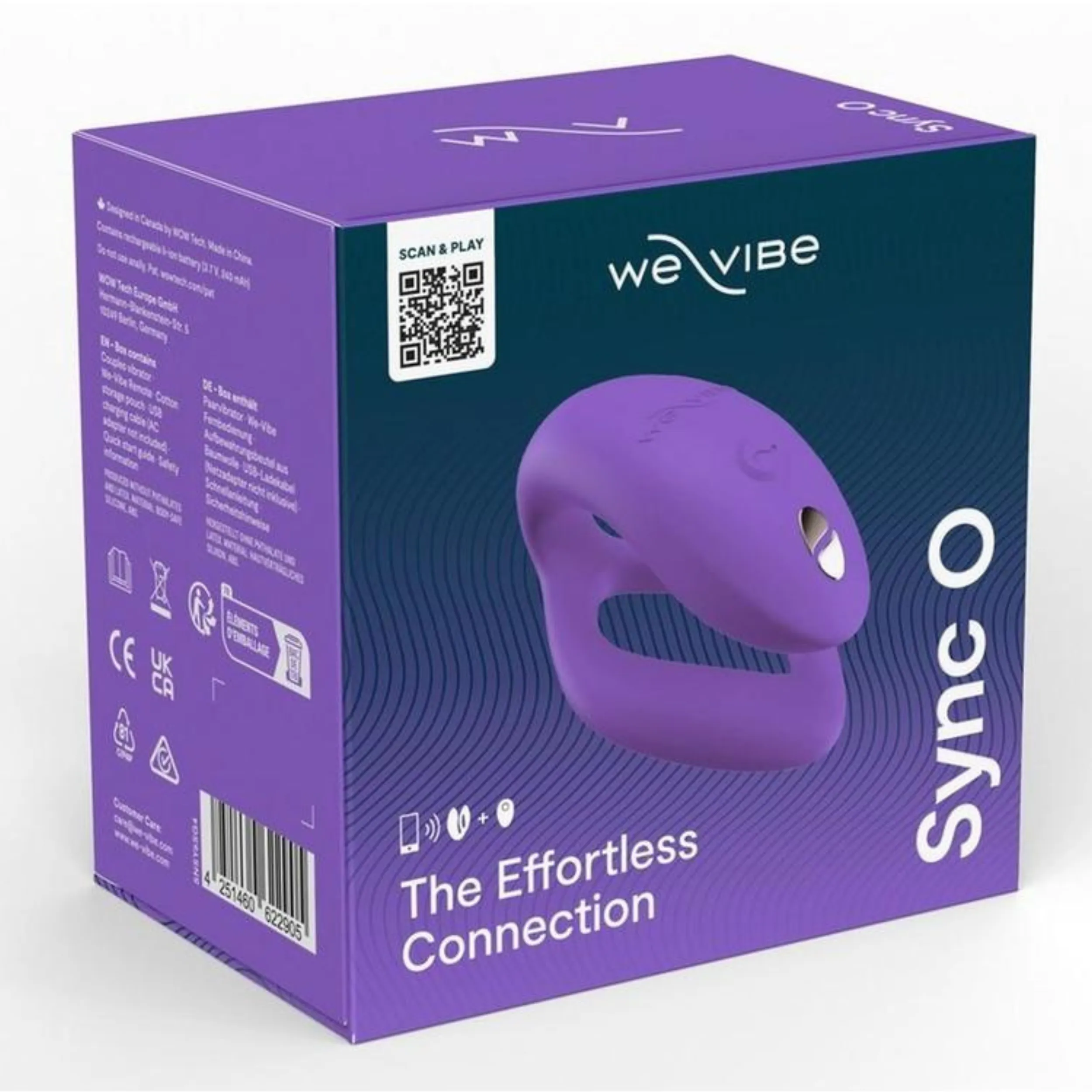 We-Vibe Sync O Rechargeable Silicone Couples Vibrator with Remote Control